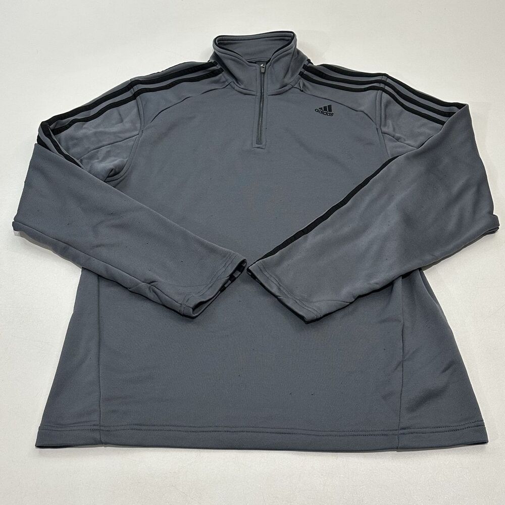 Adidas Men's Quarter Zip Pullover Gray, Size‎ M